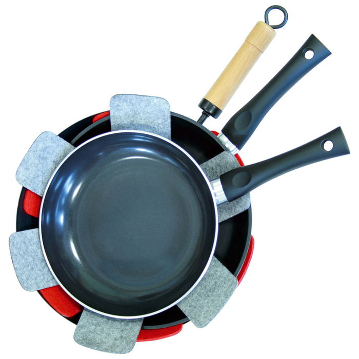 Cuisy Juego de 2 Fieltro Protector para Sartenes 38 cm
