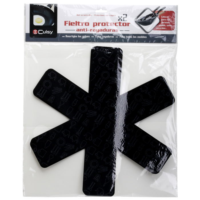Cuisy Juego de 2 Fieltro Protector para Sartenes 38 cm