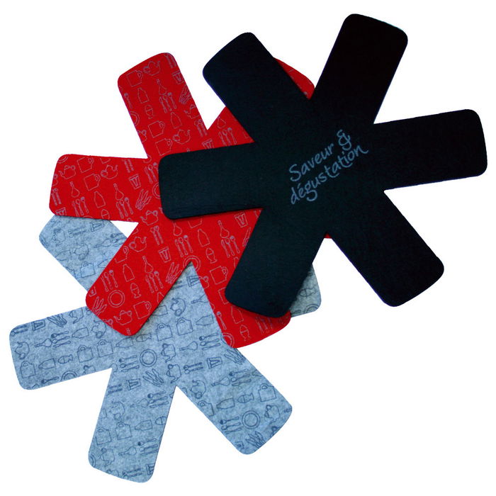 Cuisy Juego de 2 Fieltro Protector para Sartenes 38 cm