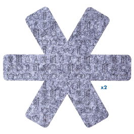 Cuisy Juego de 2 Fieltro Protector para Sartenes 38 cm