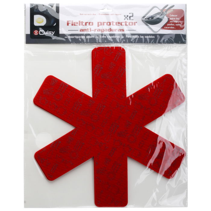 Cuisy Juego de 2 Fieltro Protector para Sartenes 38 cm