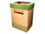 Liderpapel Papelera Ecouse Contenedor de Reciclaje 70 Litros en Cartón 100% Reciclado y Reciclable 450x350x650 mm