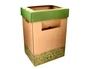 Liderpapel Papelera Ecouse Contenedor de Reciclaje 70 Litros en Cartón 100% Reciclado y Reciclable 450x350x650 mm