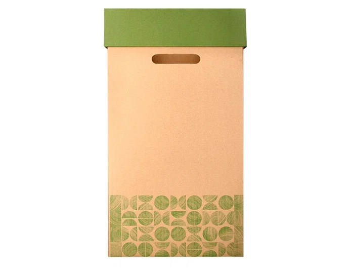 Liderpapel Papelera Ecouse Contenedor de Reciclaje 70 Litros en Cartón 100% Reciclado y Reciclable 450x350x650 mm