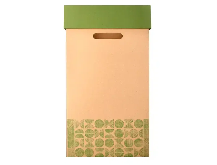 Liderpapel Papelera Ecouse Contenedor de Reciclaje 70 Litros en Cartón 100% Reciclado y Reciclable 450x350x650 mm