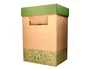 Liderpapel Papelera Ecouse Contenedor de Reciclaje 70 Litros en Cartón 100% Reciclado y Reciclable 450x350x650 mm