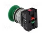 PROMET Interruptor de presión verde NC + NA 30mm