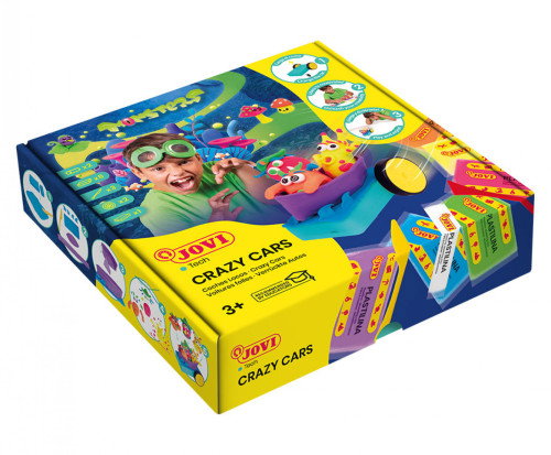 JOVI Kit Crazy Cars Monsters con Plastilina Neón JOVI Kit Crazy Cars Monsters con Plastilina Neón