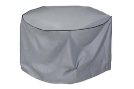 DKD Home Decor Funda de Poliéster para Mesa Redonda 132x132x75 cm, Gris Oscuro