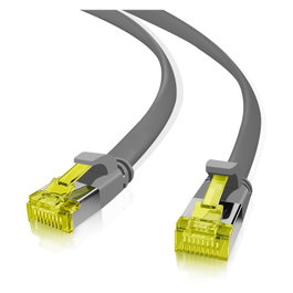 Helos Patchkabel Cat.6a Ultraflach U/FTP AWG 32 Gris 5,0m