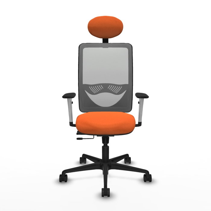 PIQUERAS Y CRESPO Silla de oficina Zulema Naranja y Gris