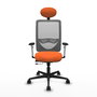 PIQUERAS Y CRESPO Silla de oficina Zulema Naranja y Gris