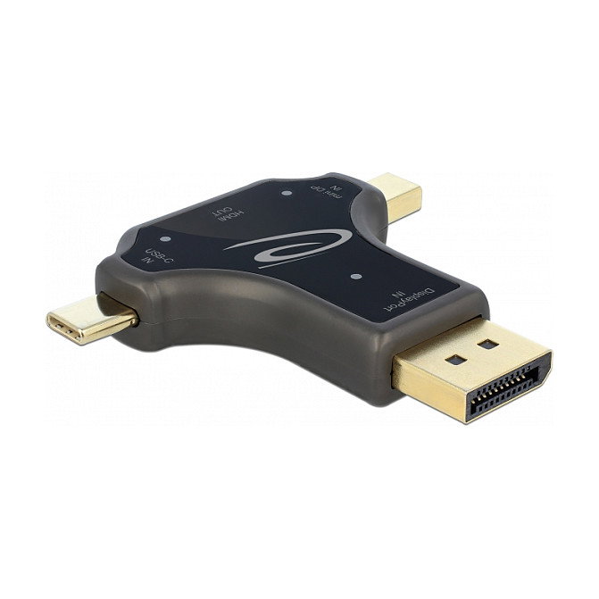 DeLOCK Adaptador de Monitor 3 en 1 USB-C™ / DisplayPort / mini DisplayPort a HDMI 4K 60 Hz