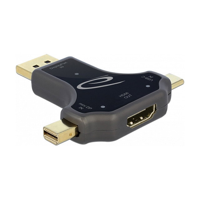DeLOCK 64060 Adaptador de Monitor 3 en 1 USB-C™/DisplayPort/mini DisplayPort a HDMI 4K 60 Hz DeLOCK 64060 Adaptador de Monitor 3 en 1 USB-C™/DisplayPort/mini DisplayPort a HDMI 4K 60 Hz