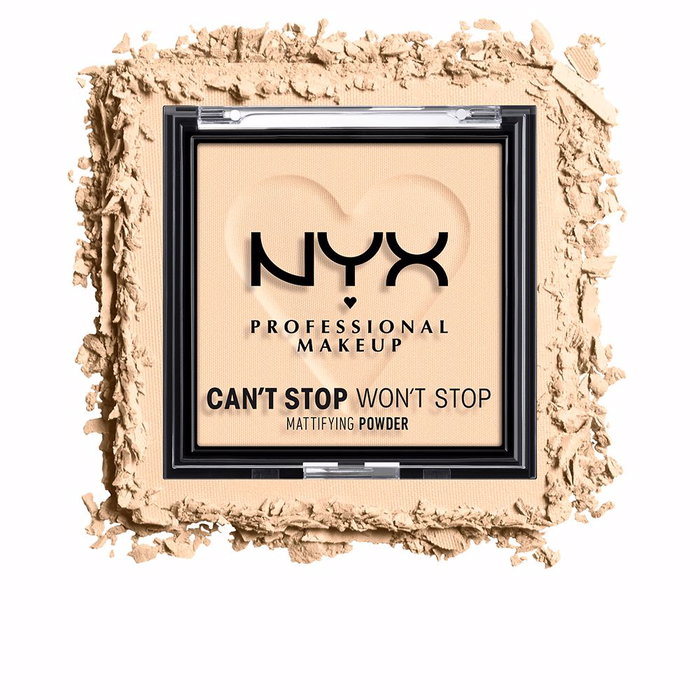 NYX Professional Makeup CAN'T STOP WON'T STOP Polvo Compacto Matificante 24h, Vegano, Tonos incl. Fair, 6g