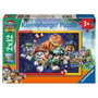 RAVENSBURGER Puzzle Dino Movie Patrulla Canina Paw Patrol 2x12pzs