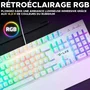 The G-Lab Teclado Gaming KEYZ RUBIDIUM Mecánico (Interruptor Rojo) Reposamuñecas RGB Con Cable Azerty Blanco