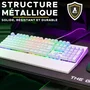 The G-Lab Teclado Gaming KEYZ RUBIDIUM Mecánico (Interruptor Rojo) Reposamuñecas RGB Con Cable Azerty Blanco