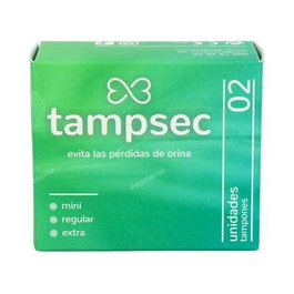 Tampsec Tampón Incontinencia Urinaria Extra Talla Grande 2 Unidades