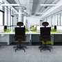 PIQUERAS Y CRESPO Silla de oficina Zulema con mecanismo Sincro, Marrón y Gris