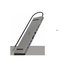 Acer Docking Station USB-C 100W ACG-DCK-C-1 - Puerto USB 3.2 Gen 1, 3xUSB-A, HDMI 4K, VGA, Ethernet Gigabit, Lector Tarjetas, Color Gris
