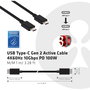 Club 3d Cable USB Tipo-C Macho a Macho 0.8m Active, PD 100W, 4K a 60Hz
