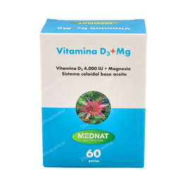 MEDNAT Vitamina D3 + Magnesio 60 Perlas