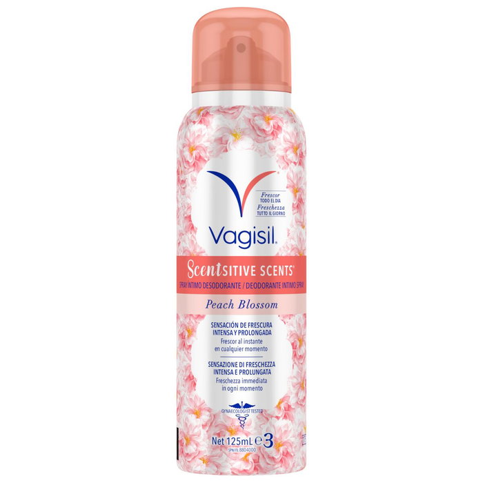 Vagisil Esencias Delicadas Flor de Melocotón spray íntimo desodorante 125 ml Vagisil Esencias Delicadas Flor de Melocotón spray íntimo desodorante 125 ml