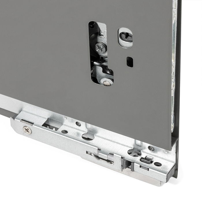 HERRAJES ALK 1383.203 Cajón QUBE Antracita Extracción Total H90 Medida 300mm Laterales Metálicos Finos Cierre Amortiguado