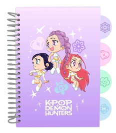 Safta Bloc de Notas A5 K-Pop Demon Hunters Chibi con Separadores