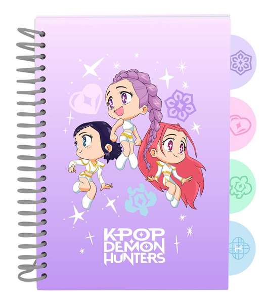 Safta Bloc de Notas A5 K-Pop Demon Hunters Chibi con Separadores Safta Bloc de Notas A5 K-Pop Demon Hunters Chibi con Separadores