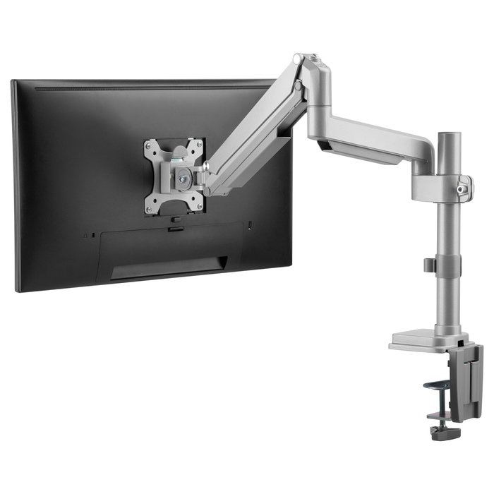 EQUIP 650112 Soporte de Monitor para Escritorio 17" a 32" Plata - Brazo de Montaje por Pinza/Atornillado, 100 x 100 mm, 9 kg