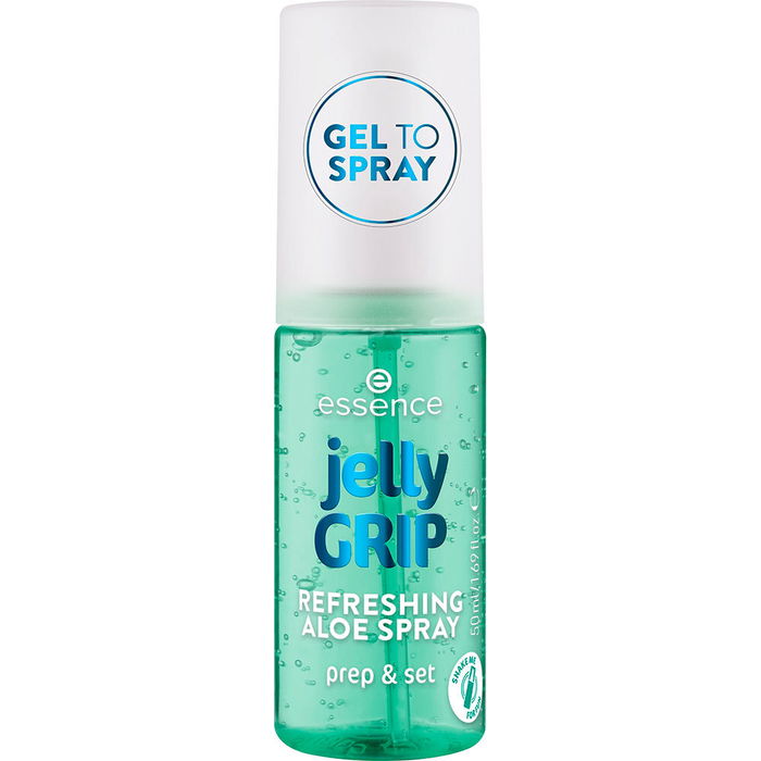 Essence JELLY GRIP Refrescante con Aloe Spray 50 ml, Spray Fijador y Refrescante de Maquillaje con Aloe Vera Hidratante