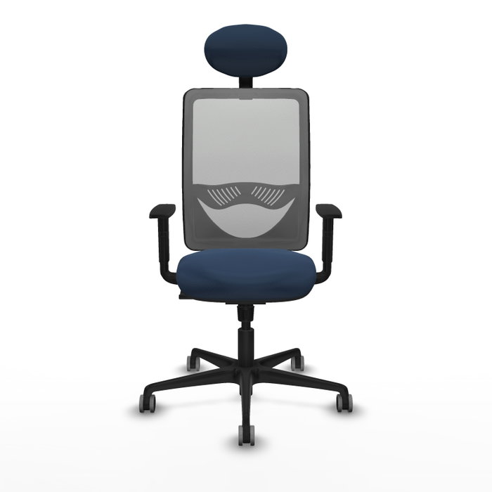 PIQUERAS Y CRESPO Silla de oficina Zulema Azul marino con respaldo Gris PIQUERAS Y CRESPO Silla de oficina Zulema Azul marino con respaldo Gris
