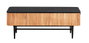 DKD Home Decor Mesa Centro Moderno Negro Natural Acacio Marmol 115 x 65 x 45 cm