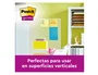 Post-it Bloc de Notas Adhesivas Super Sticky 152x101 mm, 45 Hojas, Colores Neón, Pack de 4 Unidades