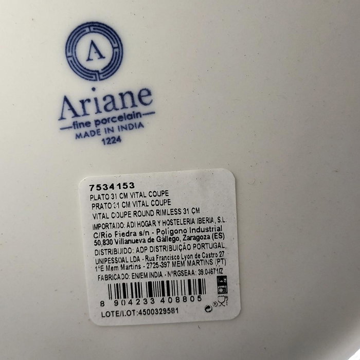 Ariane Plato Espresso Prime Blanco Ariane Plato Espresso Prime Blanco