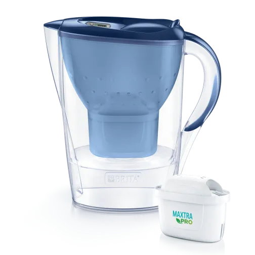 Brita Jarra filtrante Marella azul de 2,4l con 2 filtros Maxtra Pro