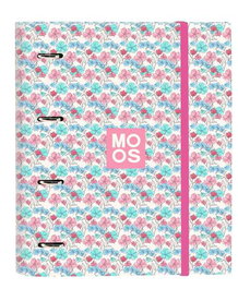 Carpeta de anillas Moos Flores Multicolor 27 x 32 x 3.5 cm