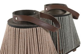 DKD Home Decor Portavela Colonial Beige Gris 18.5 x 36 x 18.5 cm (4 Unidades)