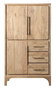 DKD Home Decor Armario Alpino Marron Claro Acacia 90 x 45 x 160 cm con 3 Cajones y 3 Puertas