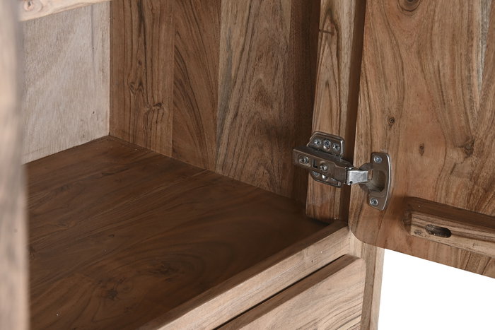 DKD Home Decor Armario Alpino Marron Claro Acacia 90 x 45 x 160 cm con 3 Cajones y 3 Puertas