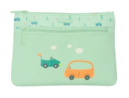 Safta Portatodo Preescolar Coches de Doble Cremallera Grande