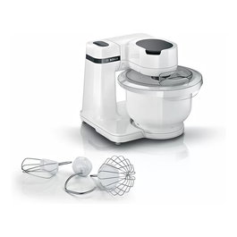Bosch MUMS2AW00 Kitchen Machine Robot de Cocina, 700W, Serie 2, Color Blanco, 3.8L con Batidor, Amasador y Accesorios