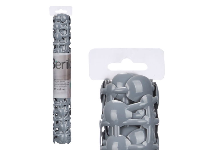 Berilo Antideslizante Ducha Gris Plástico PVC 34 x 63 cm (Set de 24) Berilo Antideslizante Ducha Gris Plástico PVC 34 x 63 cm (Set de 24)