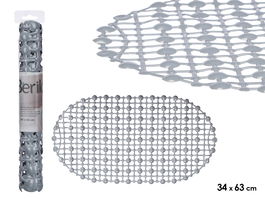Berilo Antideslizante Ducha Gris Plástico PVC 34 x 63 cm (Set de 24)