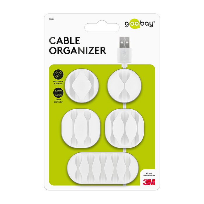 Goobay Clips para cables blanco Goobay Clips para cables blanco