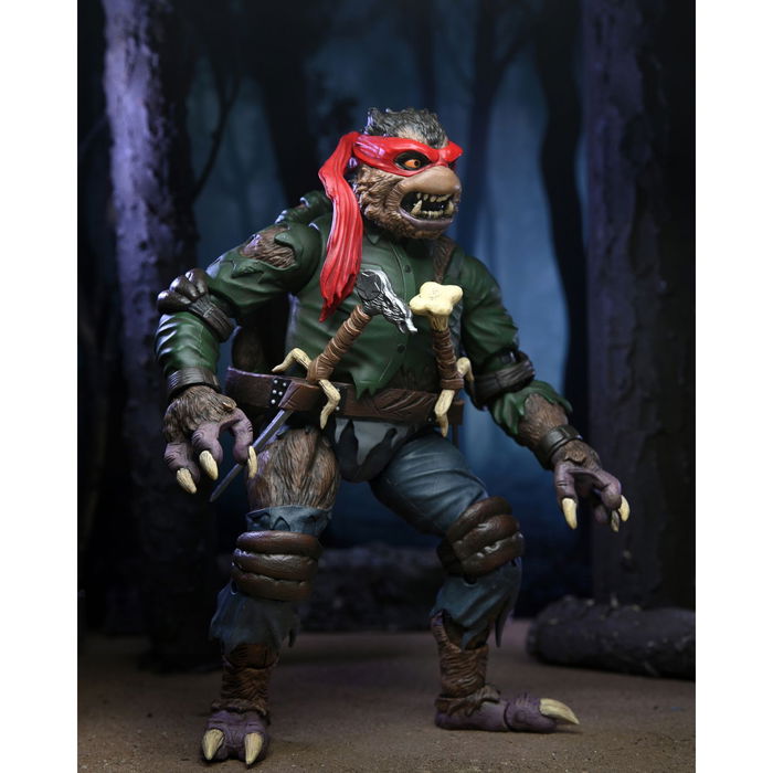 NECA Figura Ultimate Raphael como Hombre Lobo Universal Monsters Tortugas Ninja 18cm Articulada con Accesorios NECA Figura Ultimate Raphael como Hombre Lobo Universal Monsters Tortugas Ninja 18cm Articulada con Accesorios