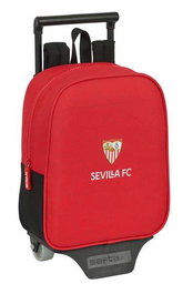 Mochila Escolar con Ruedas Sevilla Fútbol Club Negro Rojo 22 x 27 x 10 cm