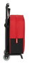 Safta Mochila Infantil Sevilla FC 232+Carro 805 Roja y Negra con Ruedas 22x27x10cm